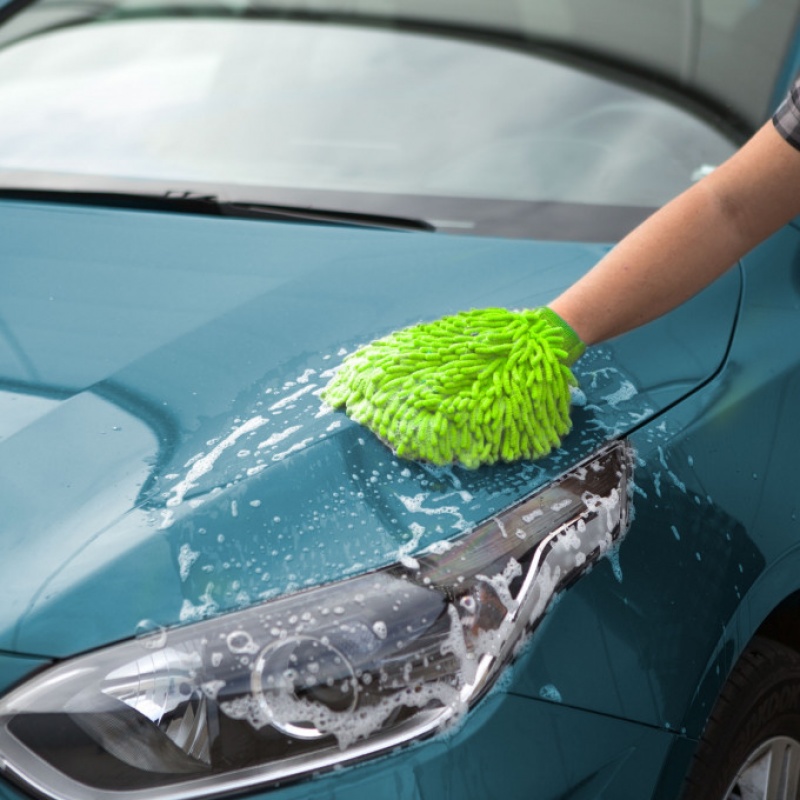 Manusa Cu Microfibre Pentru Spalare Auto - imagine 2